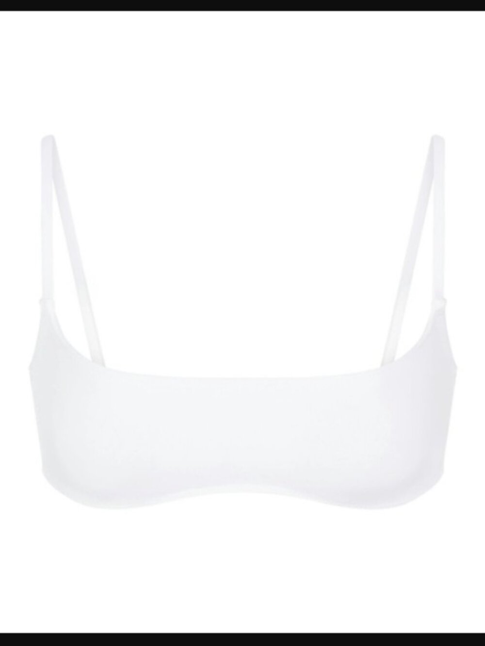 NWOT SKIMS Swim Micro Scoop Bikini Top Shade Snow White Size Small - Picture 4 of 7